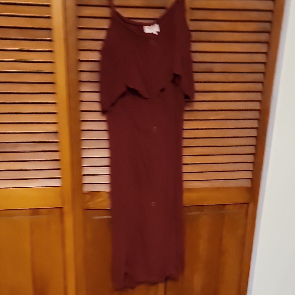 Casual Burgundy Dress